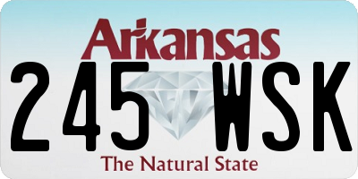 AR license plate 245WSK