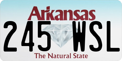 AR license plate 245WSL