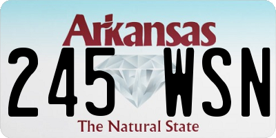 AR license plate 245WSN