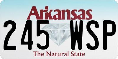 AR license plate 245WSP