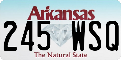AR license plate 245WSQ