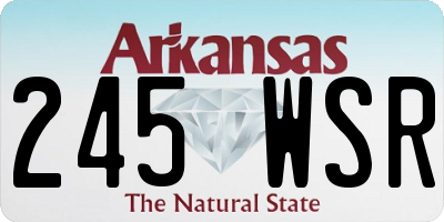 AR license plate 245WSR