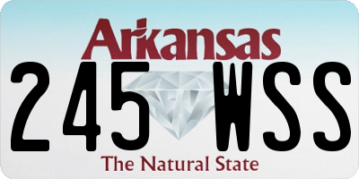 AR license plate 245WSS