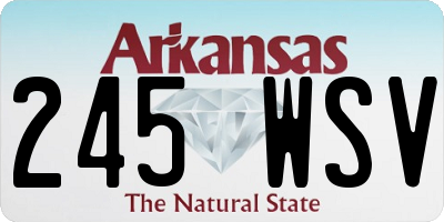 AR license plate 245WSV