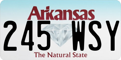 AR license plate 245WSY