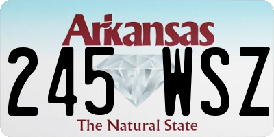 AR license plate 245WSZ