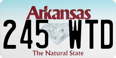 AR license plate 245WTD