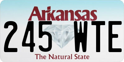 AR license plate 245WTE