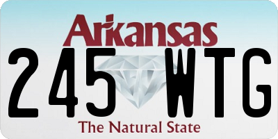 AR license plate 245WTG