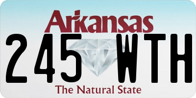 AR license plate 245WTH