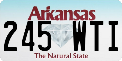 AR license plate 245WTI