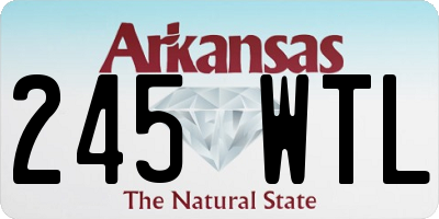 AR license plate 245WTL
