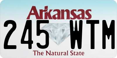 AR license plate 245WTM