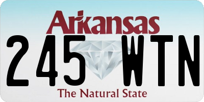 AR license plate 245WTN