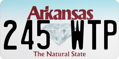 AR license plate 245WTP