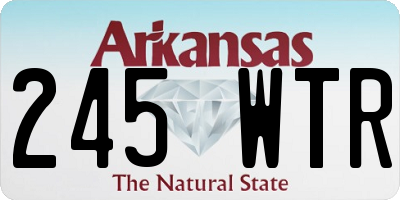 AR license plate 245WTR