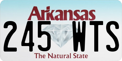 AR license plate 245WTS