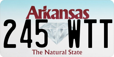 AR license plate 245WTT
