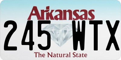 AR license plate 245WTX