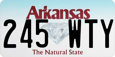 AR license plate 245WTY