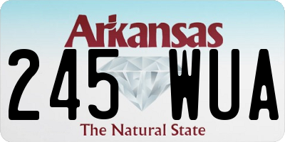 AR license plate 245WUA
