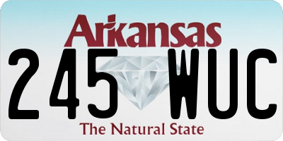 AR license plate 245WUC
