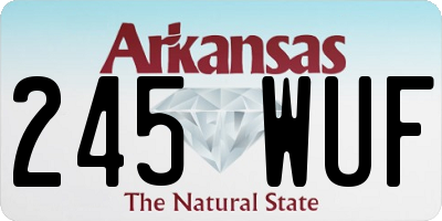 AR license plate 245WUF