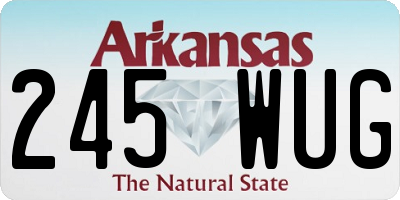 AR license plate 245WUG