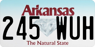 AR license plate 245WUH