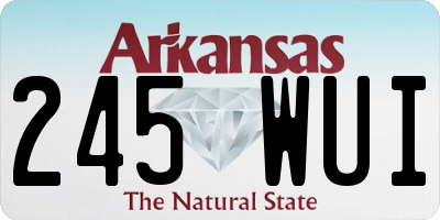 AR license plate 245WUI
