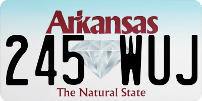 AR license plate 245WUJ