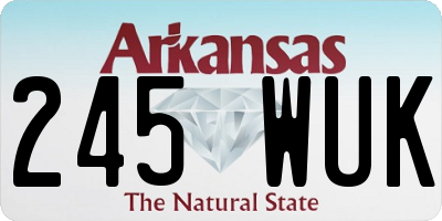 AR license plate 245WUK