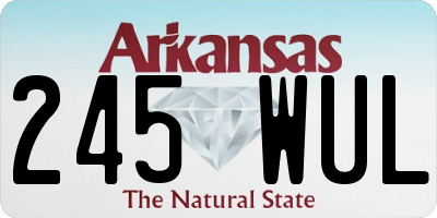 AR license plate 245WUL