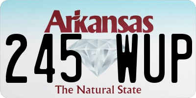 AR license plate 245WUP