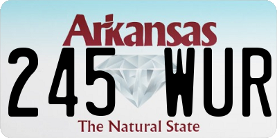 AR license plate 245WUR