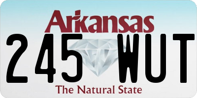 AR license plate 245WUT