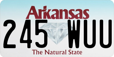 AR license plate 245WUU