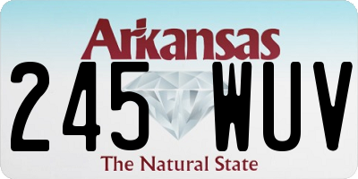 AR license plate 245WUV