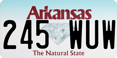 AR license plate 245WUW