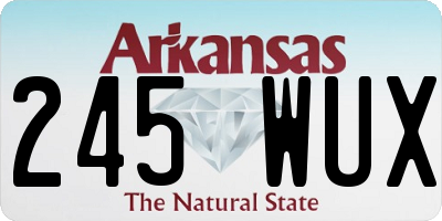 AR license plate 245WUX
