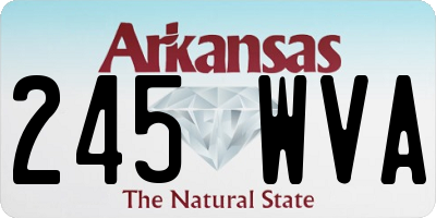 AR license plate 245WVA