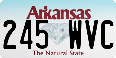 AR license plate 245WVC