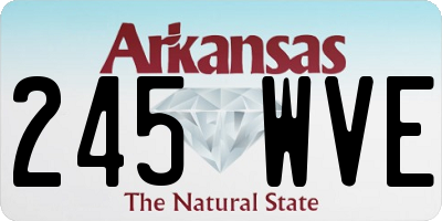 AR license plate 245WVE