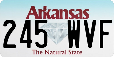 AR license plate 245WVF