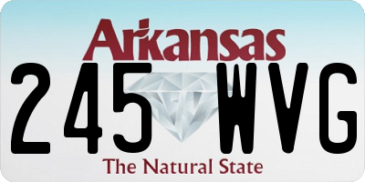 AR license plate 245WVG