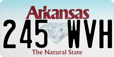 AR license plate 245WVH