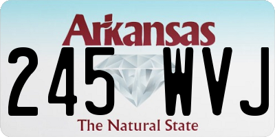 AR license plate 245WVJ
