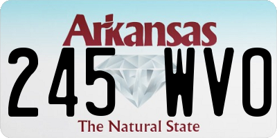 AR license plate 245WVO
