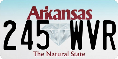AR license plate 245WVR
