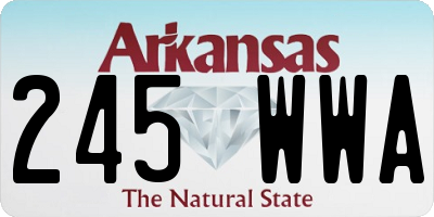 AR license plate 245WWA